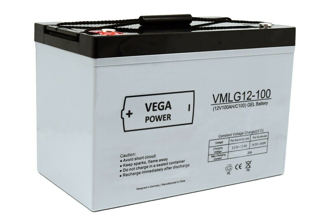 12V 100Ah C100 GEL Batterie Akku Vega Power