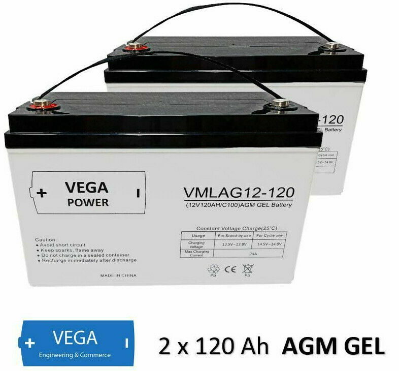 12V 100Ah AGM Batterie Akku Vega Power