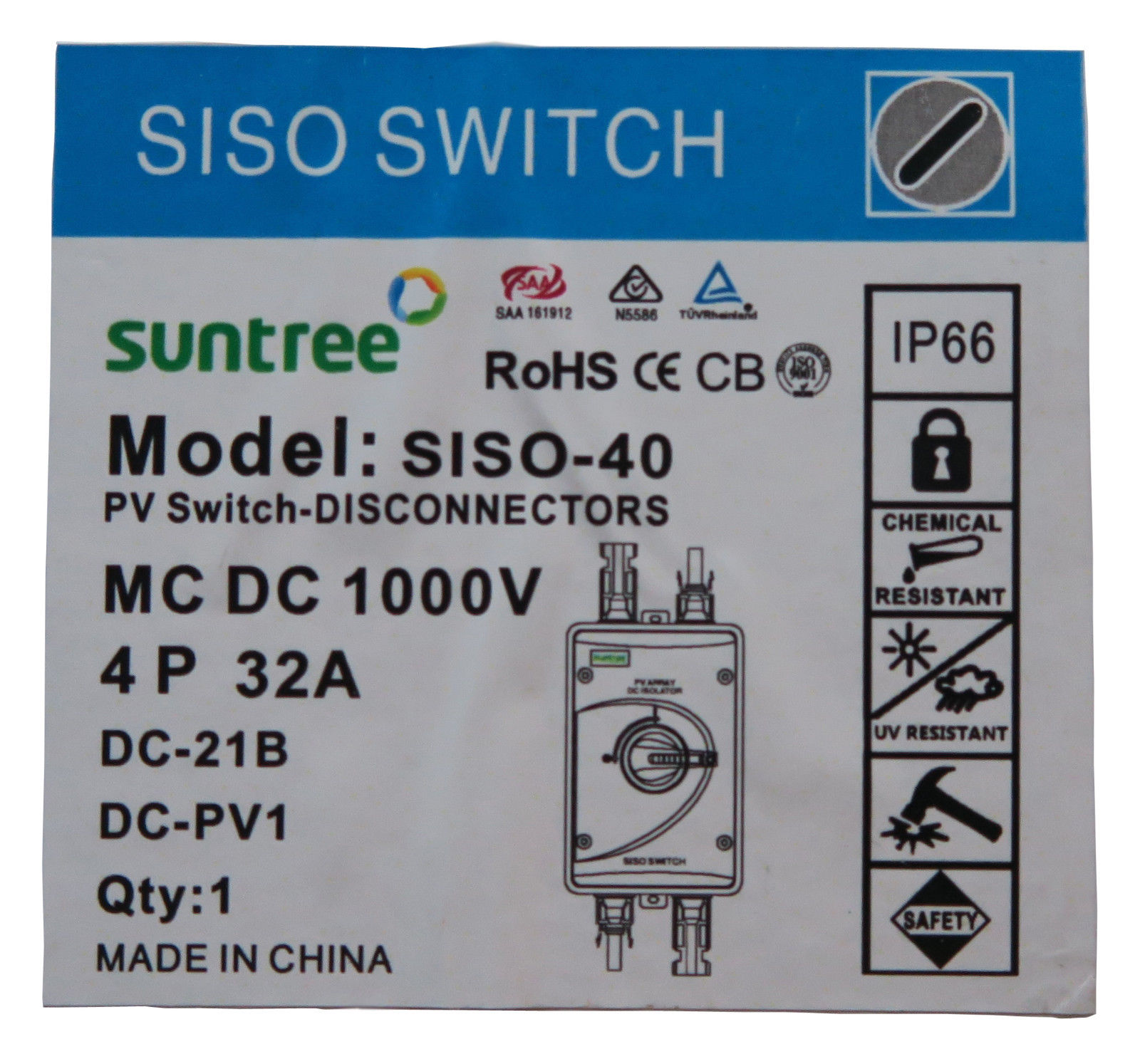 PV Switch / Schalter SISO-40