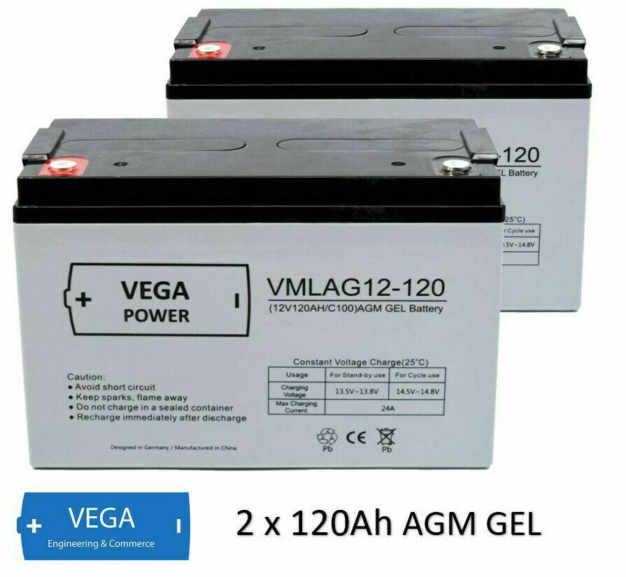 12V 120Ah AGM Gel Batterie Akku USV Boot Wohnmobil Caravan C100